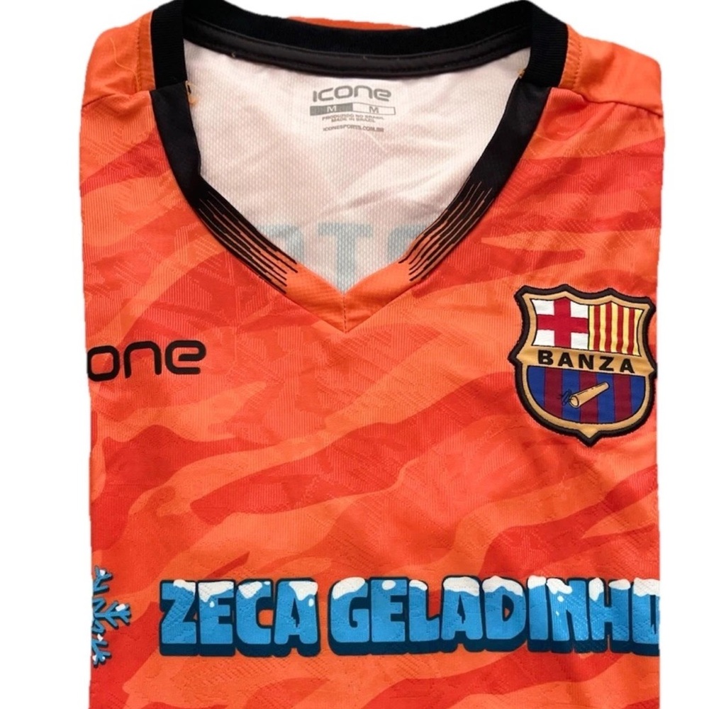 Icone Barcelona Orange Jersey, Matos Licensed, Men's Size M